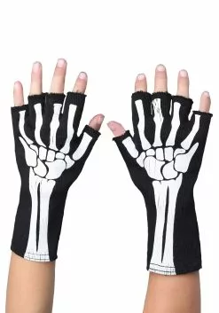 Fun Costumes Kid's Fingerless Skeleton Gloves