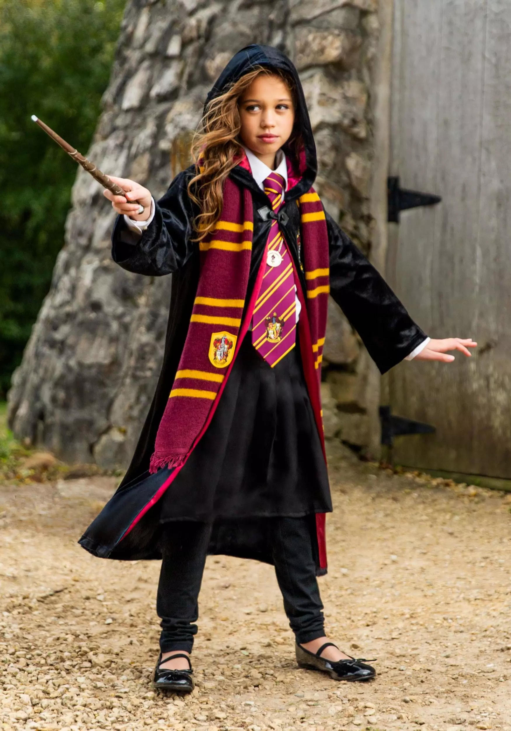 Jerry Leigh Harry Potter Deluxe Hermione Gryffindor Robe For Kids 3 Jerry Leigh Harry Potter Deluxe Hermione Gryffindor Robe For Kids - Image 3