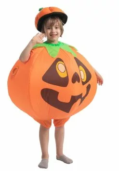 Joyin Inflatable Pumpkin Costume For Kids 9 Joyin Inflatable Pumpkin Costume For Kids -Scary Costumes store kids inflatable pumpkin costume alt 2