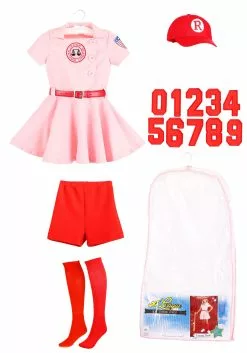 A Leading Role League Of Their Own Luxury Kids Dottie Costume -Scary Costumes store kids league of their own luxury dottie costume alt3