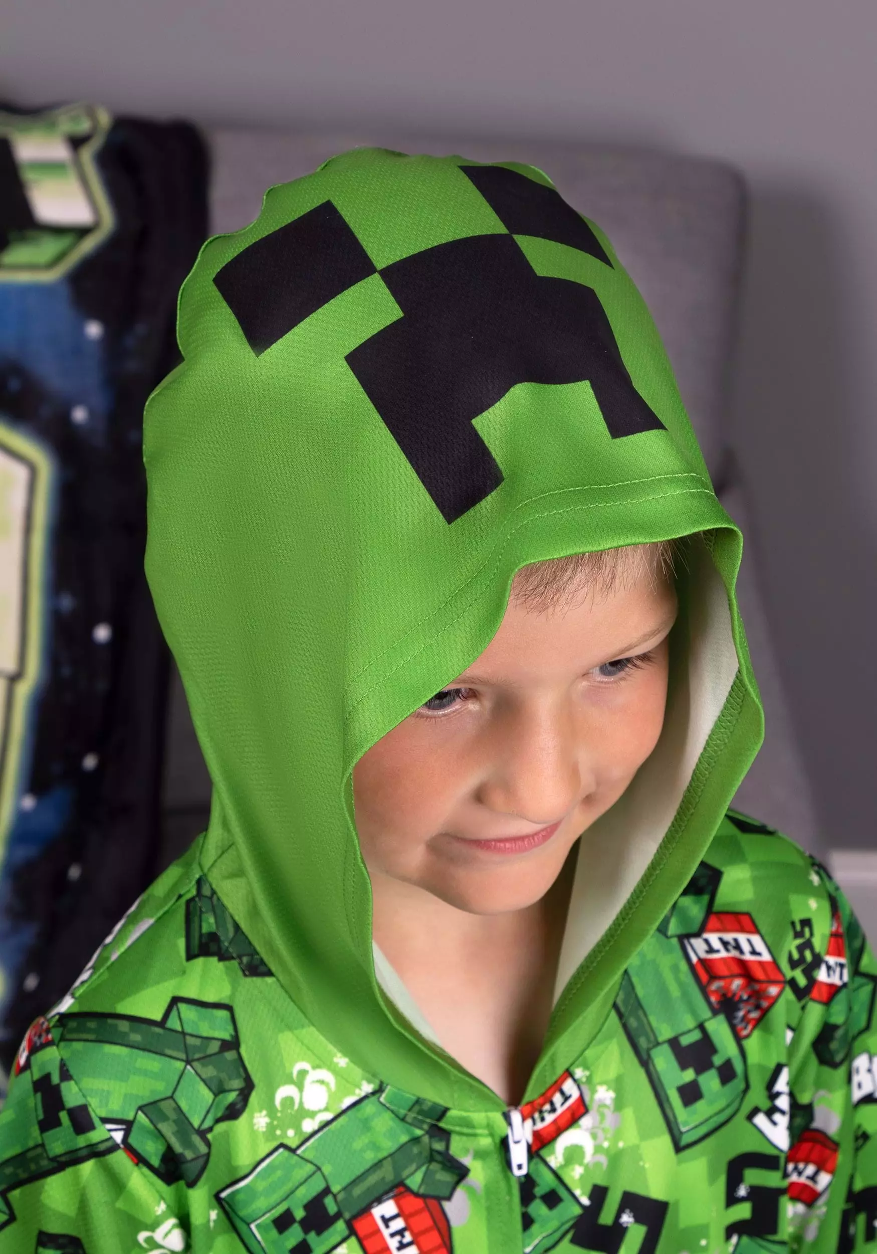 AME Sleepwear Minecraft Creeper Romper For Kids 3 AME Sleepwear Minecraft Creeper Romper For Kids - Image 3