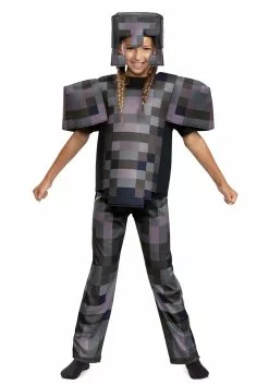 Disguise Minecraft Netherite Armor Deluxe Costume For Kids 5 Disguise Minecraft Netherite Armor Deluxe Costume For Kids -Scary Costumes store kids minecraft netherite armor deluxe costume alt 2