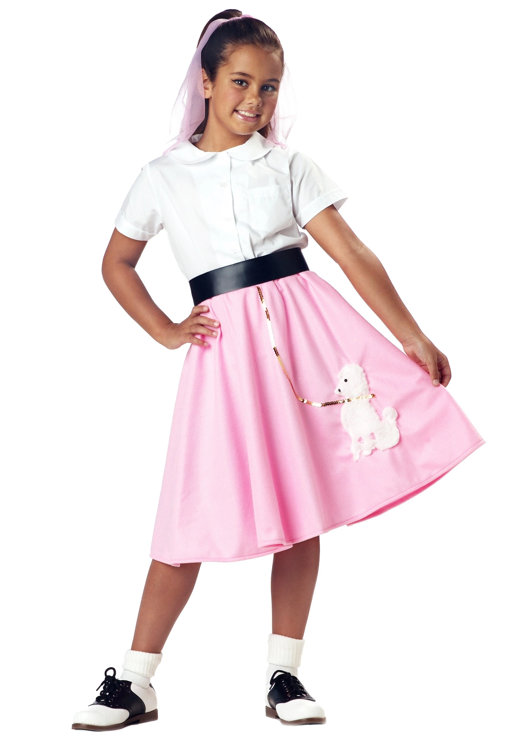 California Costume Collection Kids Pink Poodle Skirt Costume 1 California Costume Collection Kids Pink Poodle Skirt Costume