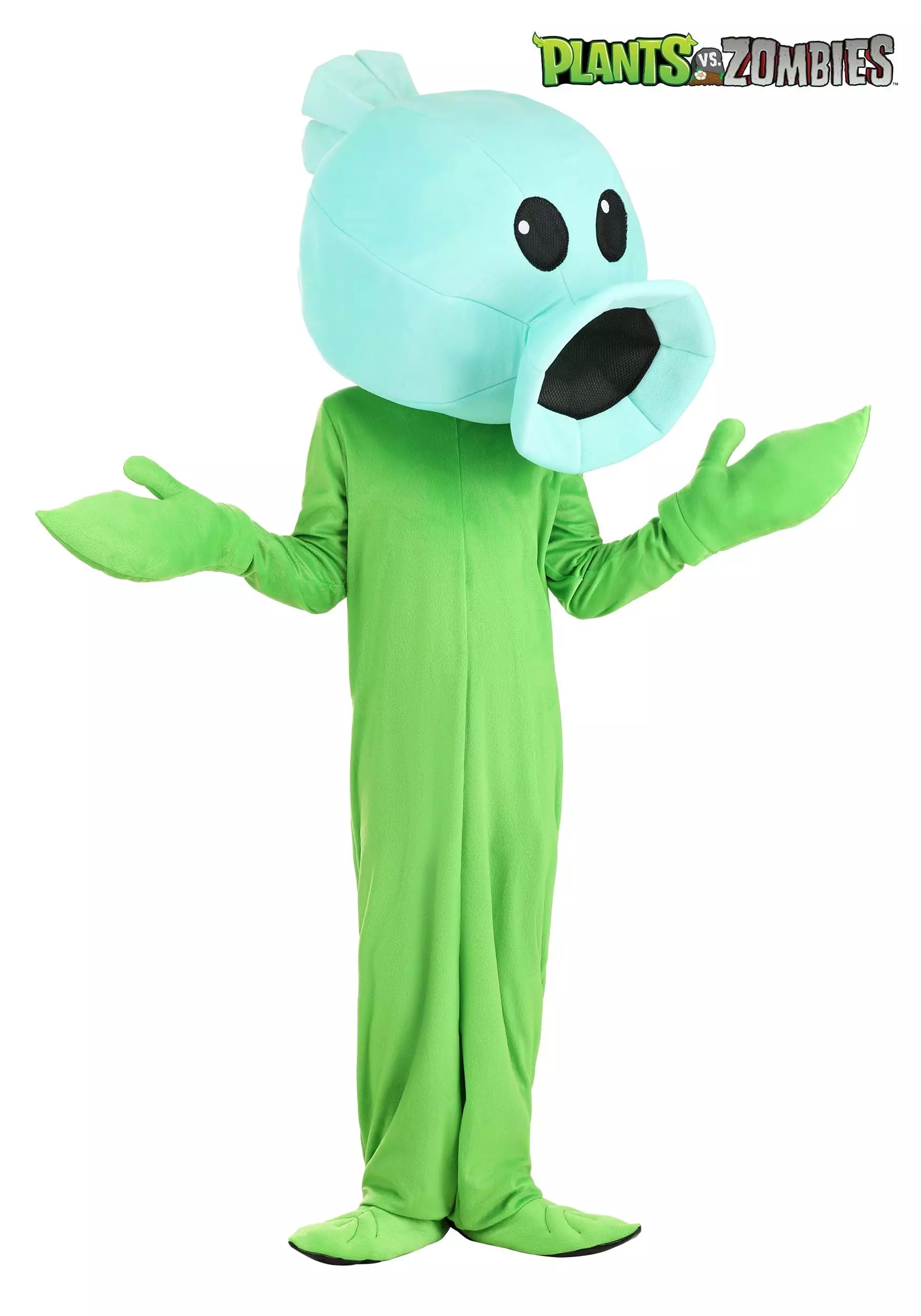 Fun Costumes Kid's Plants Vs Zombies Snow Pea Costume Jumpsuit 1 Fun Costumes Kid's Plants Vs Zombies Snow Pea Costume Jumpsuit