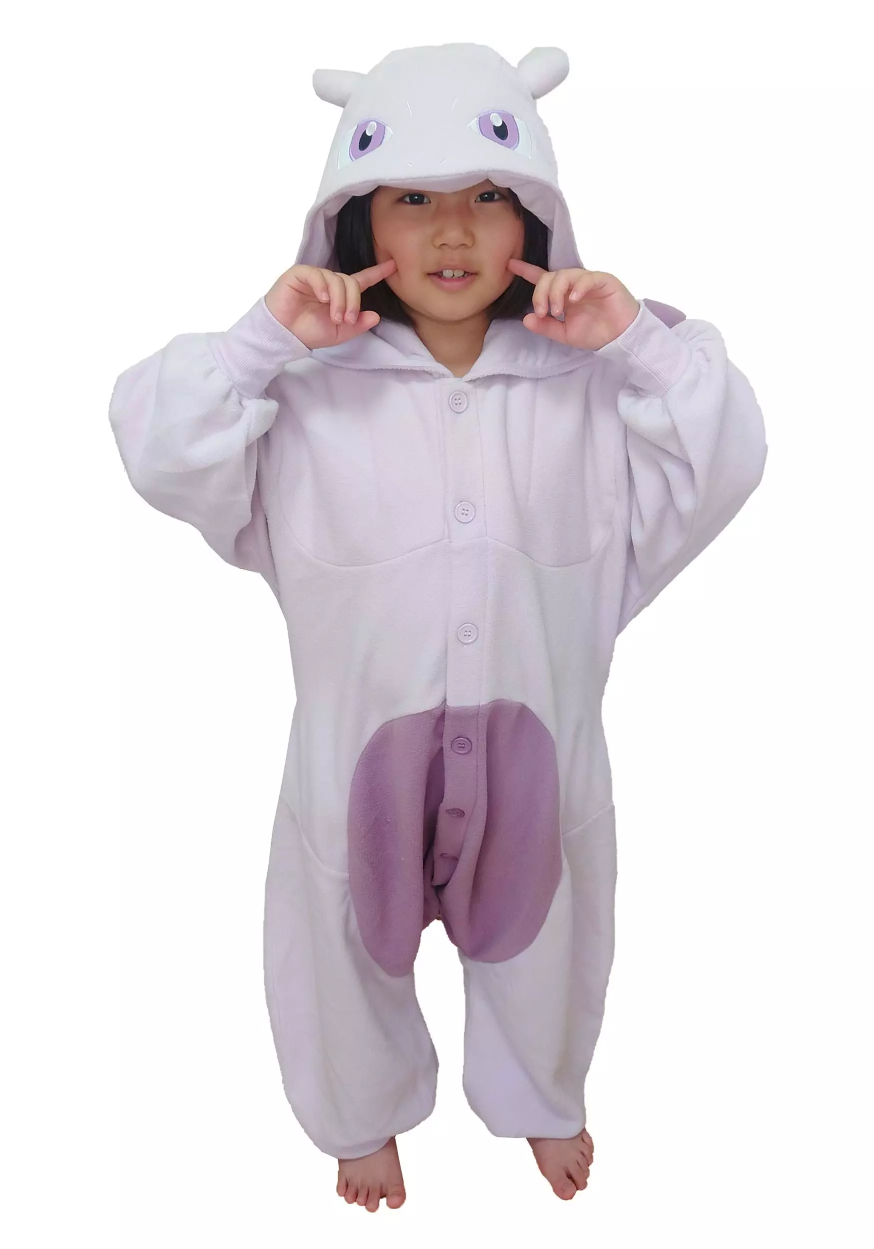 Sazac Kid's Pokémon Mewtwo Kigurumi Costume 1 Sazac Kid's Pokémon Mewtwo Kigurumi Costume