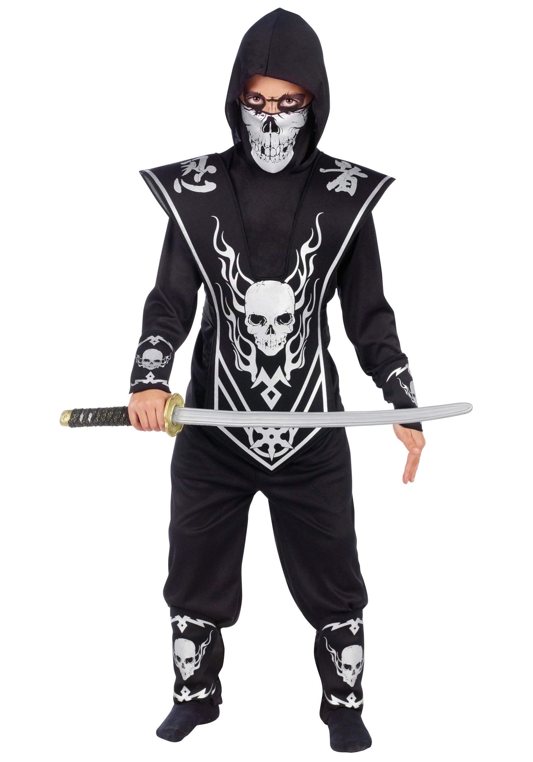 Fun World Kids Skull Ninja Costume 1 Fun World Kids Skull Ninja Costume