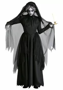 Fun Costumes Lady In Black Ghost Costume