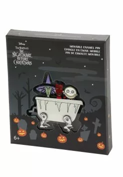 Disney The Nightmare Before Christmas Lock, Shock, & Barrel Loungefly Moving Enamel Pin