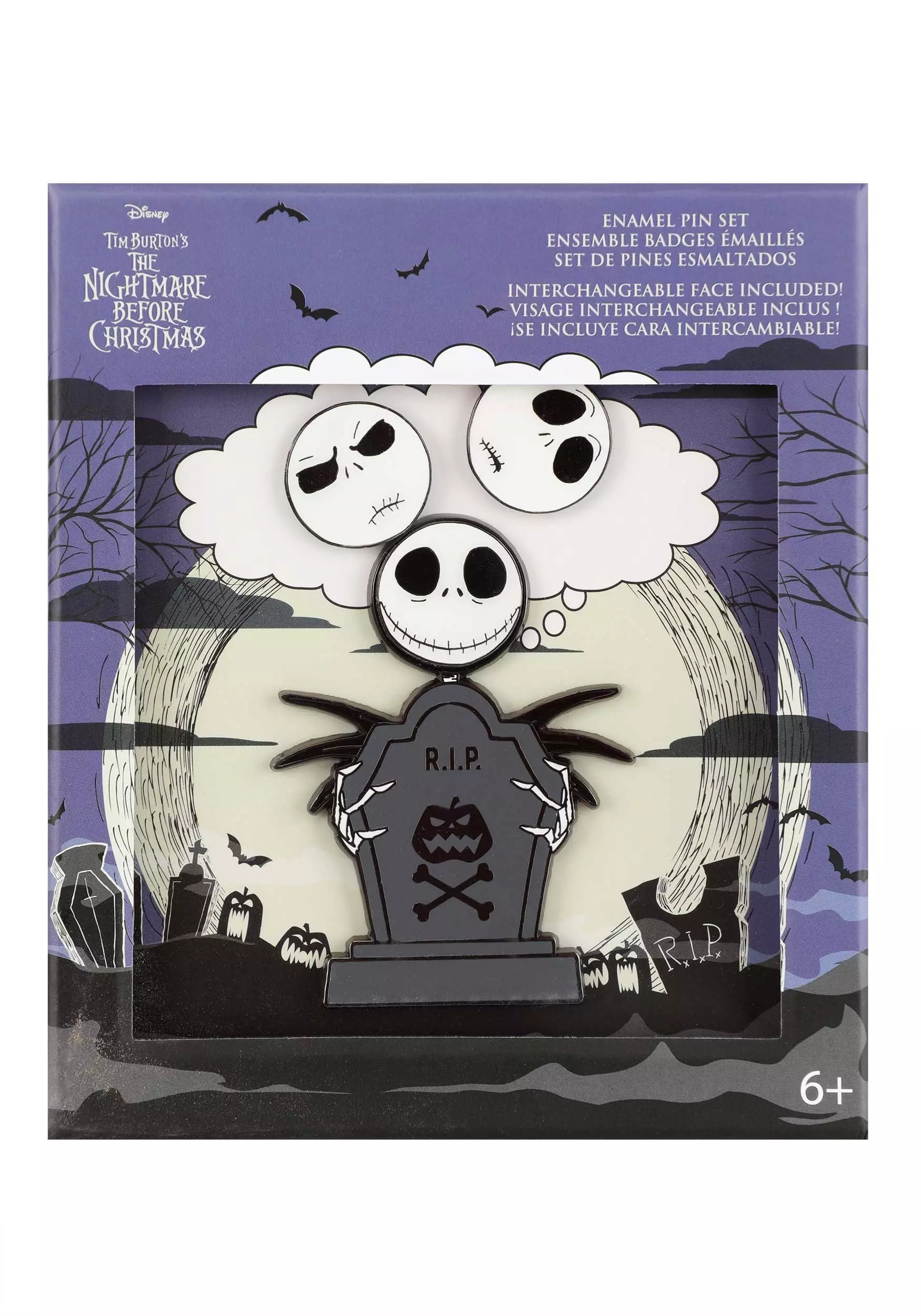 Disney Nightmare Before Christmas Jack Skellington Mixed Emotions Loungefly Enamel Pin Set 1 Disney Nightmare Before Christmas Jack Skellington Mixed Emotions Loungefly Enamel Pin Set