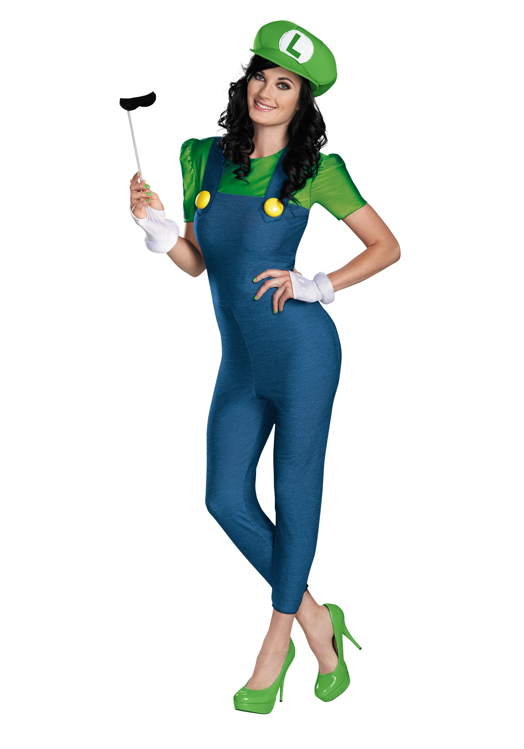 Disguise Women's Deluxe Luigi Costume 1 Disguise Women's Deluxe Luigi Costume