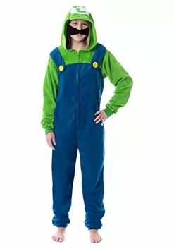 MJC International Adult Luigi Unisex Microfleece Union Suit