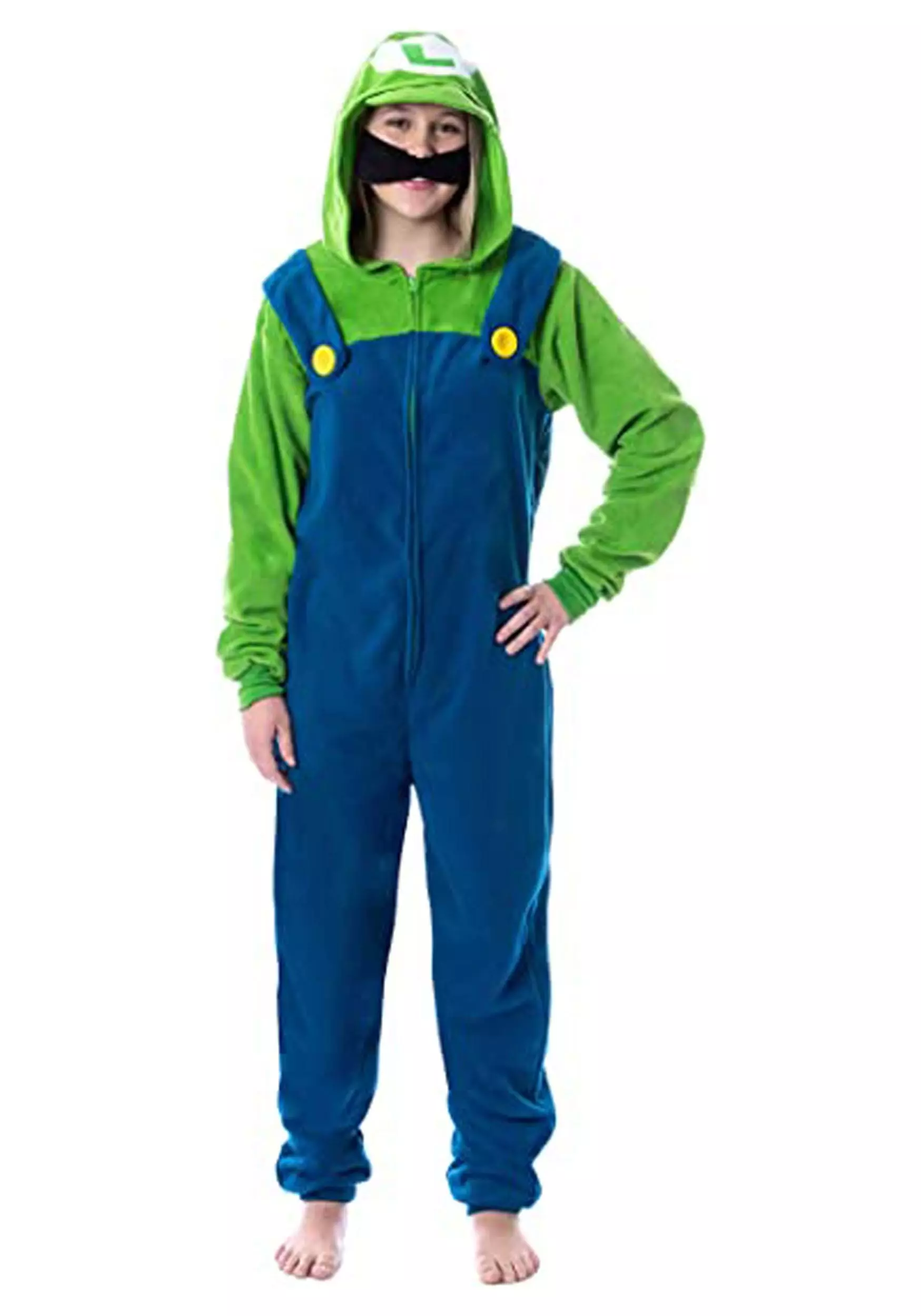 MJC International Adult Luigi Unisex Microfleece Union Suit 1 MJC International Adult Luigi Unisex Microfleece Union Suit