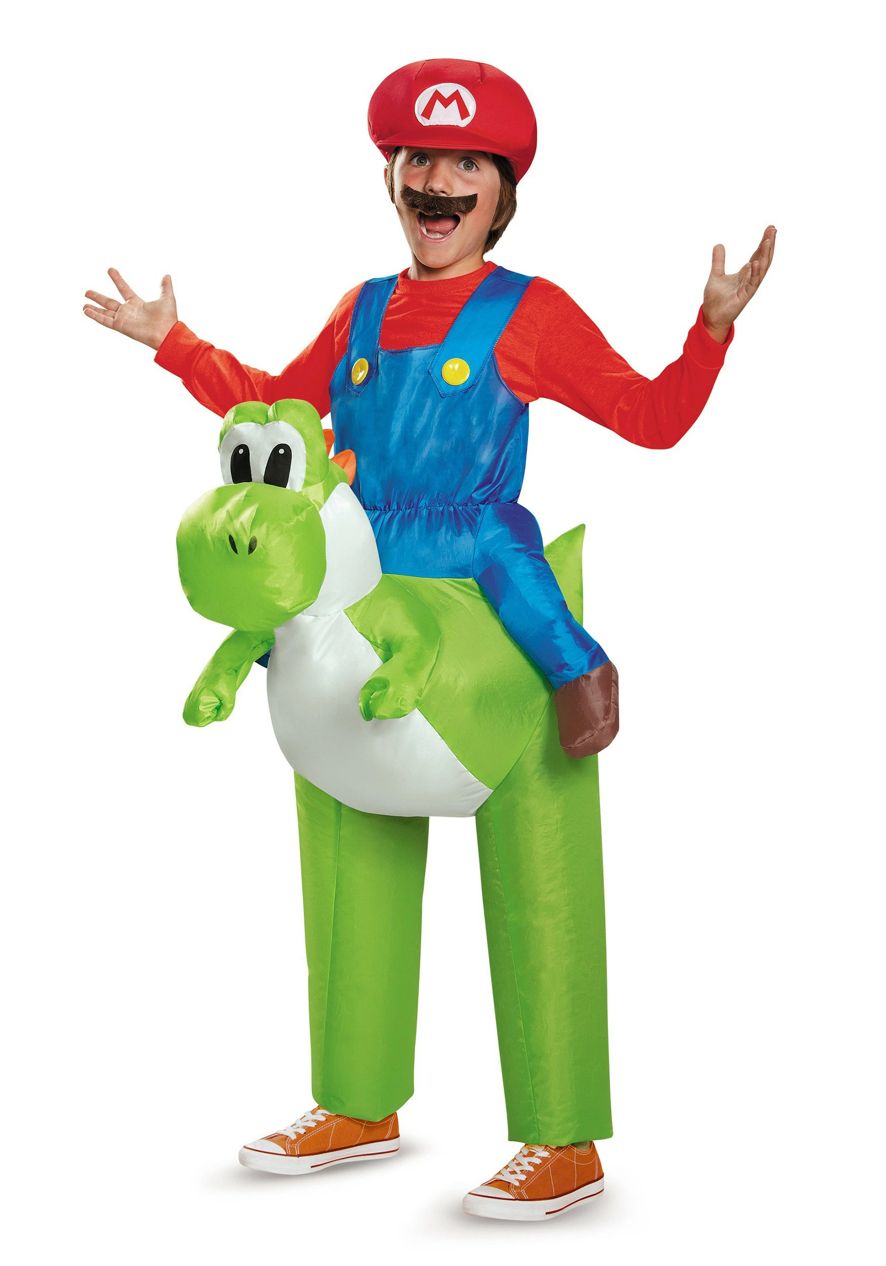 Disguise Mario Riding Yoshi Child Costume 1 Disguise Mario Riding Yoshi Child Costume