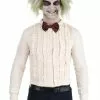 Savvy Garments Men's Beetlejuice Wedding Suit Shirt And Bow Tie