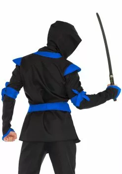 LEG AVENUE Blue Ninja Mens Costume 7 LEG AVENUE Blue Ninja Mens Costume -Scary Costumes store mens blue ninja alt 3
