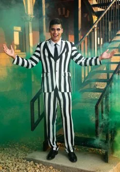 Haizhilan Garment CO., LTD Classic Beetlejuice Men's Blazer 14 Haizhilan Garment CO., LTD Classic Beetlejuice Men's Blazer -Scary Costumes store mens classic beetlejuice blazer alt 5