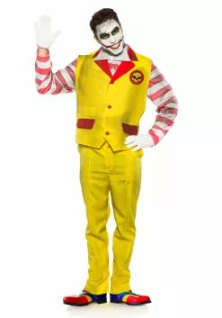 Seeing Red Evil Fast Food Clown Men's Costume
