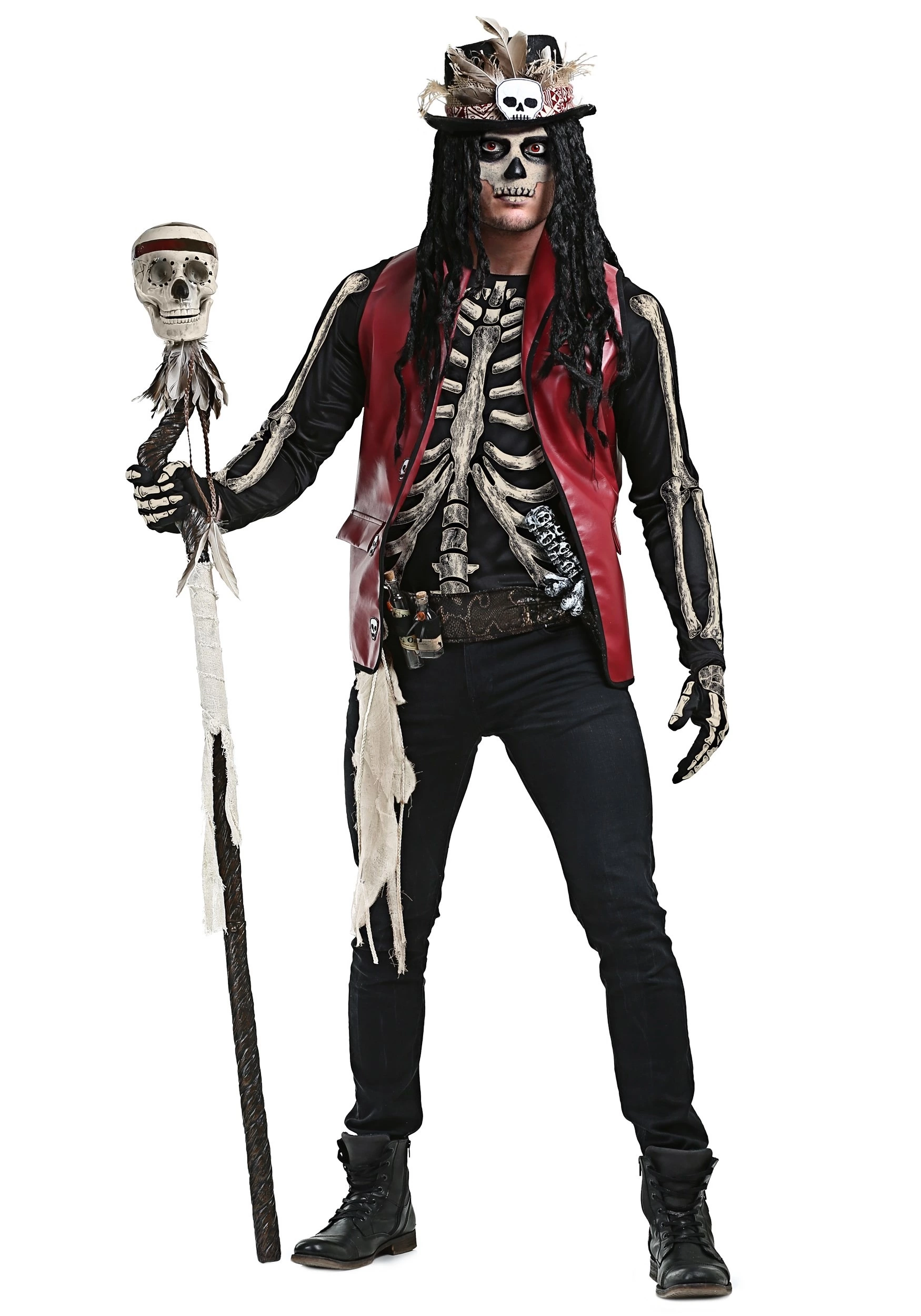 Fun Costumes Men's Plus Size Voodoo Doctor Costume 1 Fun Costumes Men's Plus Size Voodoo Doctor Costume