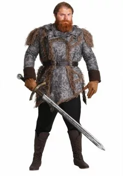 Fun Costumes Men's Plus Size Wild Warrior Costume