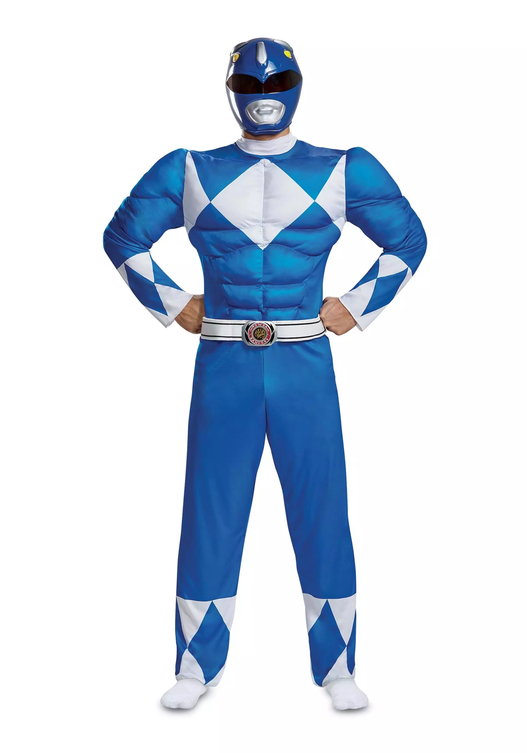 Disguise Power Rangers Blue Ranger Men's Muscle Costume 3 Disguise Power Rangers Blue Ranger Men's Muscle Costume - Image 3
