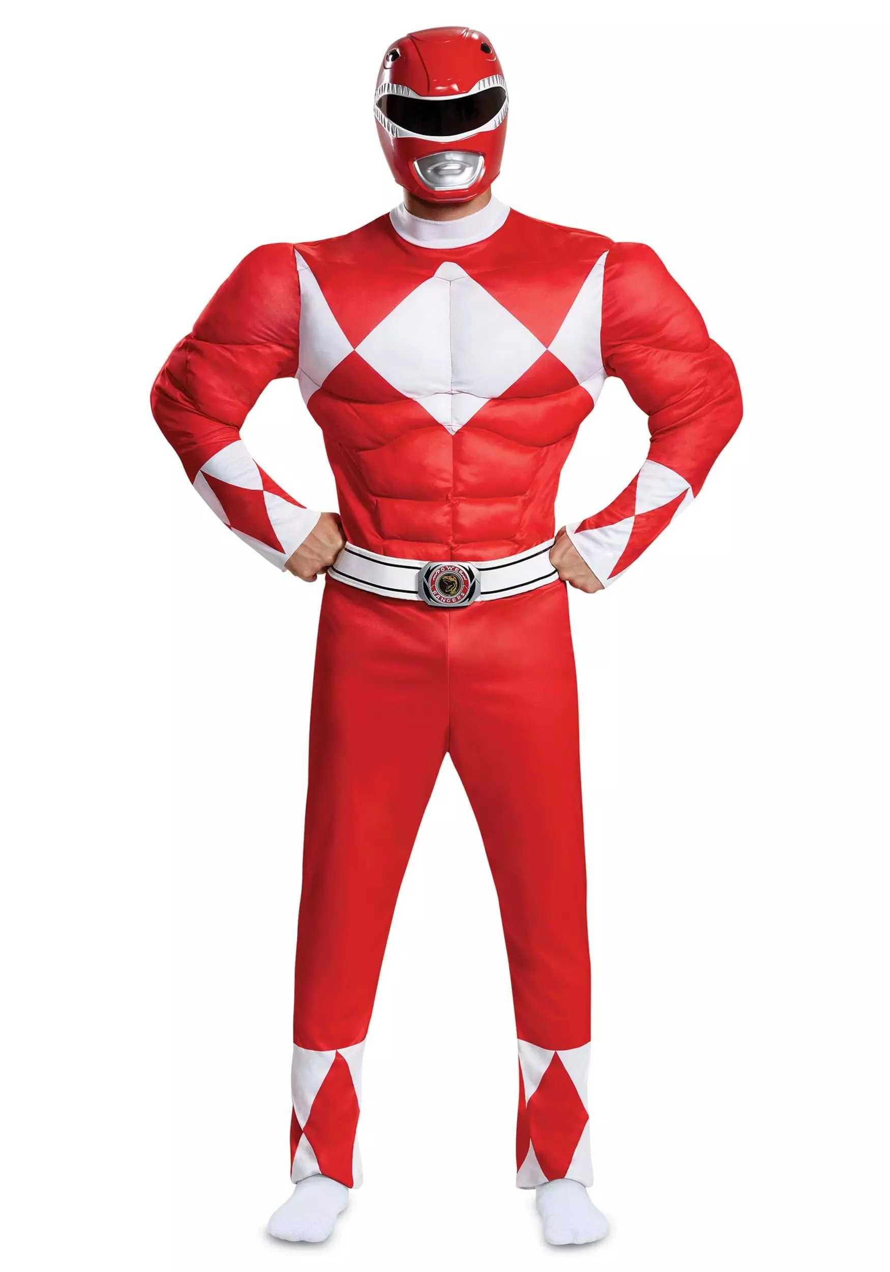 Disguise Power Rangers Red Ranger Men's Muscle Costume 2 Disguise Power Rangers Red Ranger Men's Muscle Costume - Image 2