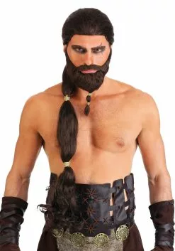 Partytime Costume & Lingerie (Yiwu) Factory Warrior King Wig And Beard