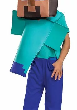 Disguise Minecraft Child Adaptive Steve Costume 10 Disguise Minecraft Child Adaptive Steve Costume -Scary Costumes store minecraft child adaptive steve costume alt 3