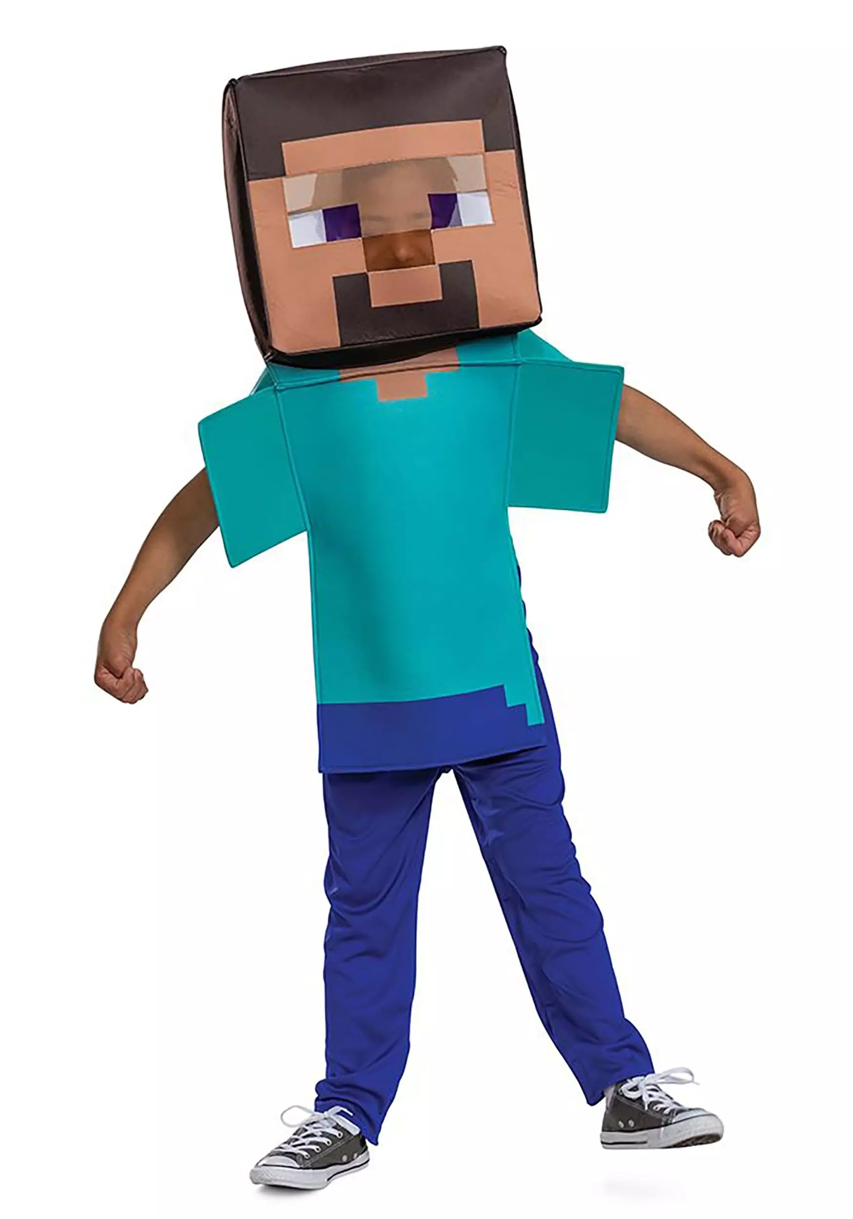 Disguise Minecraft Child Adaptive Steve Costume 1 Disguise Minecraft Child Adaptive Steve Costume