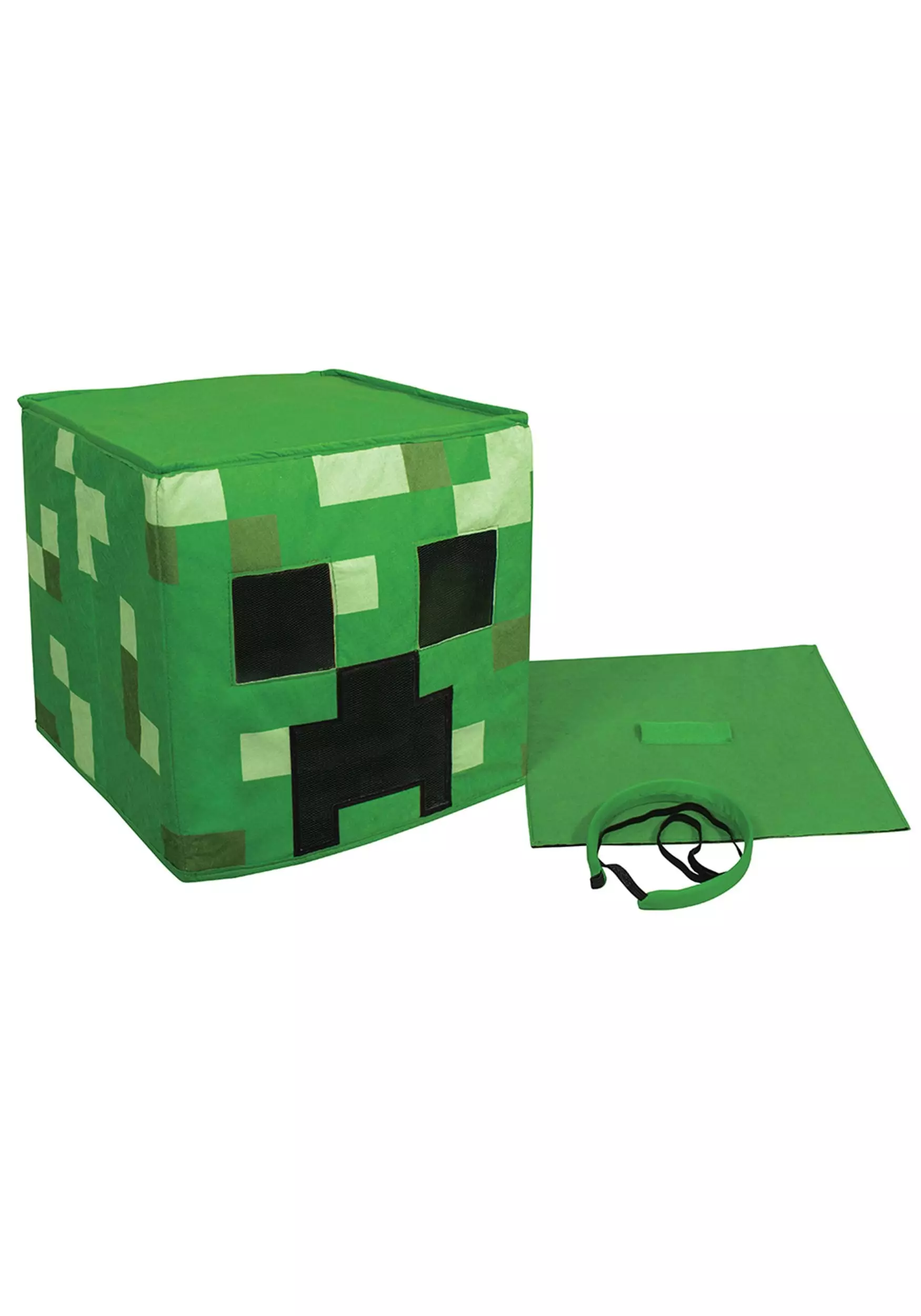 Disguise Minecraft Creeper Block Head Mask 2 Disguise Minecraft Creeper Block Head Mask - Image 2