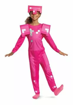 Disguise Girl's Minecraft Classic Pink Armor Costume