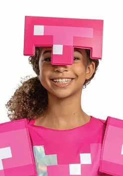 Disguise Girl's Minecraft Classic Pink Armor Costume 10 Disguise Girl's Minecraft Classic Pink Armor Costume -Scary Costumes store minecraft girls classic pink armor costume alt 3