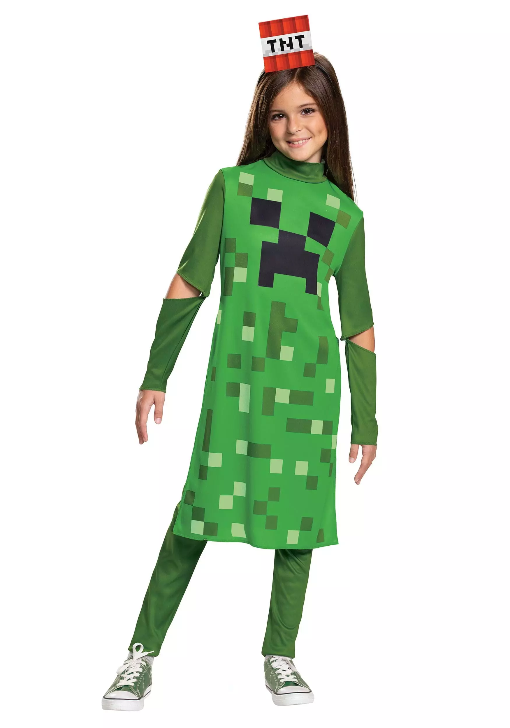Disguise Minecraft Girl's Creeper Classic Costume 1 Disguise Minecraft Girl's Creeper Classic Costume