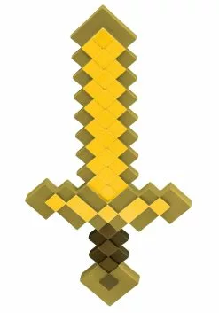 Disguise Gold Sword Costume Accessory From Minecraft