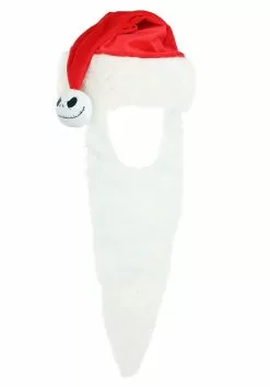 Elope Disney Nightmare Before Christmas Jack Skellington Santa Hat With Beard -Scary Costumes store nbc jack skellington santa hat alt 3