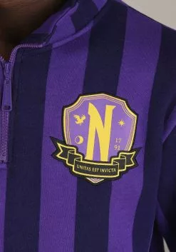 Cakeworthy Nevermore Academy 1/4 Zip Pullover For Adults 9 Cakeworthy Nevermore Academy 1/4 Zip Pullover For Adults -Scary Costumes store nevermore academy 1 4 zip pullover alt 4