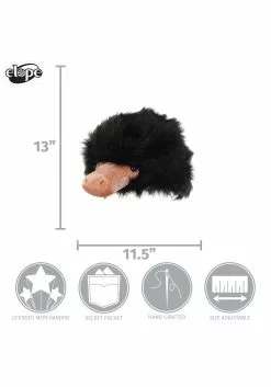 Elope Fantastic Beast Adult Niffler Plush Hat -Scary Costumes store niffler plush hat alt 4