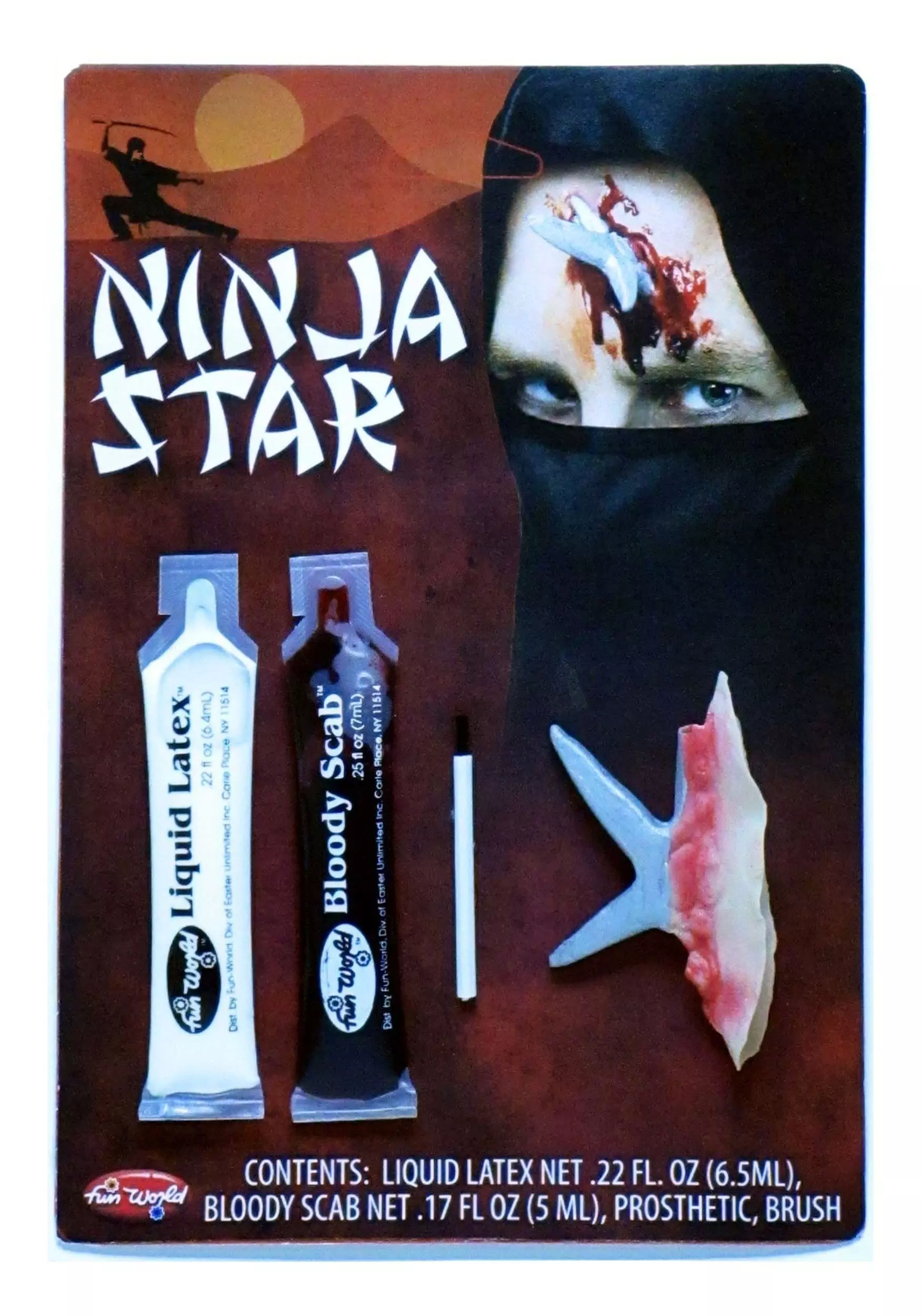 Fun World Ninja Star Victim Prosthetic Wound Kit 1 Fun World Ninja Star Victim Prosthetic Wound Kit