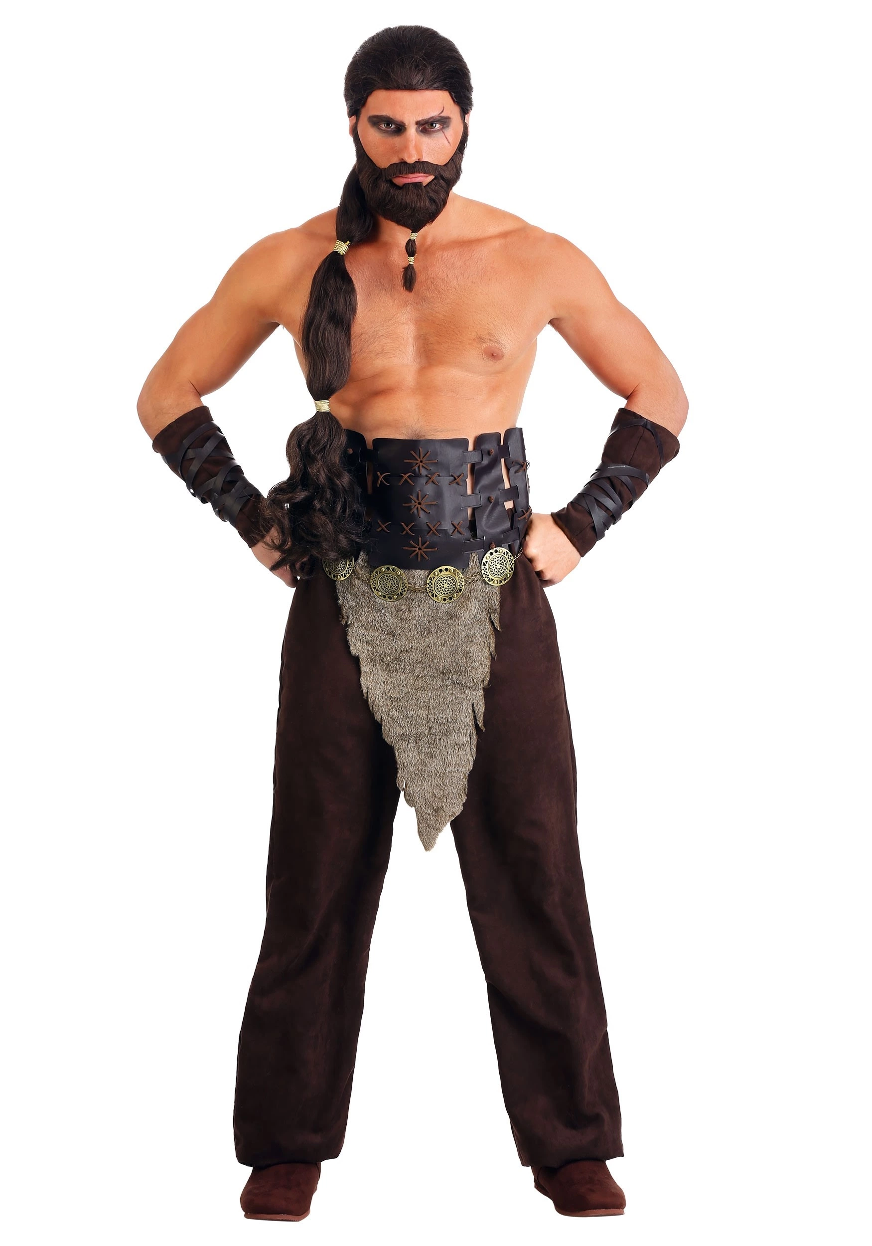 Fun Costumes Men's Nomadic Horse Warrior Costume 1 Fun Costumes Men's Nomadic Horse Warrior Costume