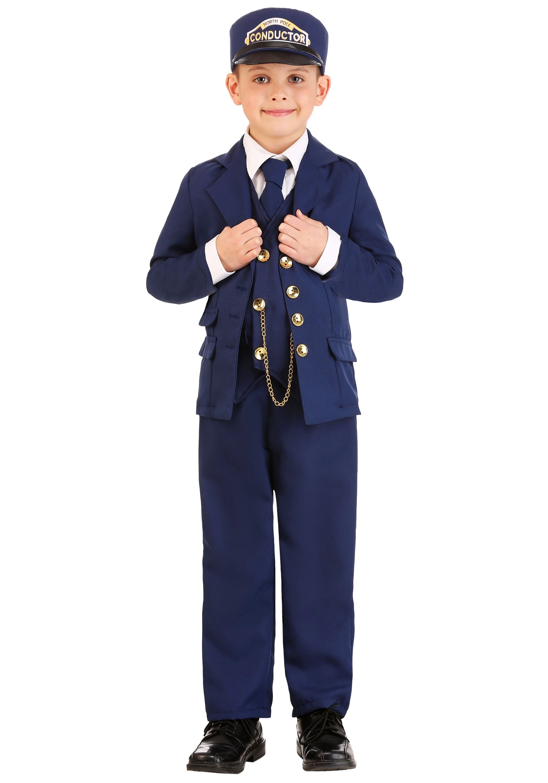 Fun Costumes North Pole Train Conductor Boy's Costume 1 Fun Costumes North Pole Train Conductor Boy's Costume