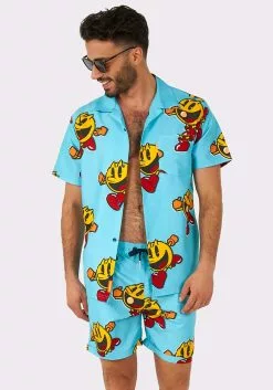 Opposuits Pac-Man Waka Waka Swimsuit & Shirt For Men -Scary Costumes store pac man mens waka waka swimsuit and shirt alt 7