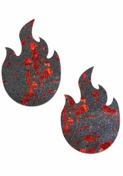 Pastease Black & Red Speckled Flame Pasties
