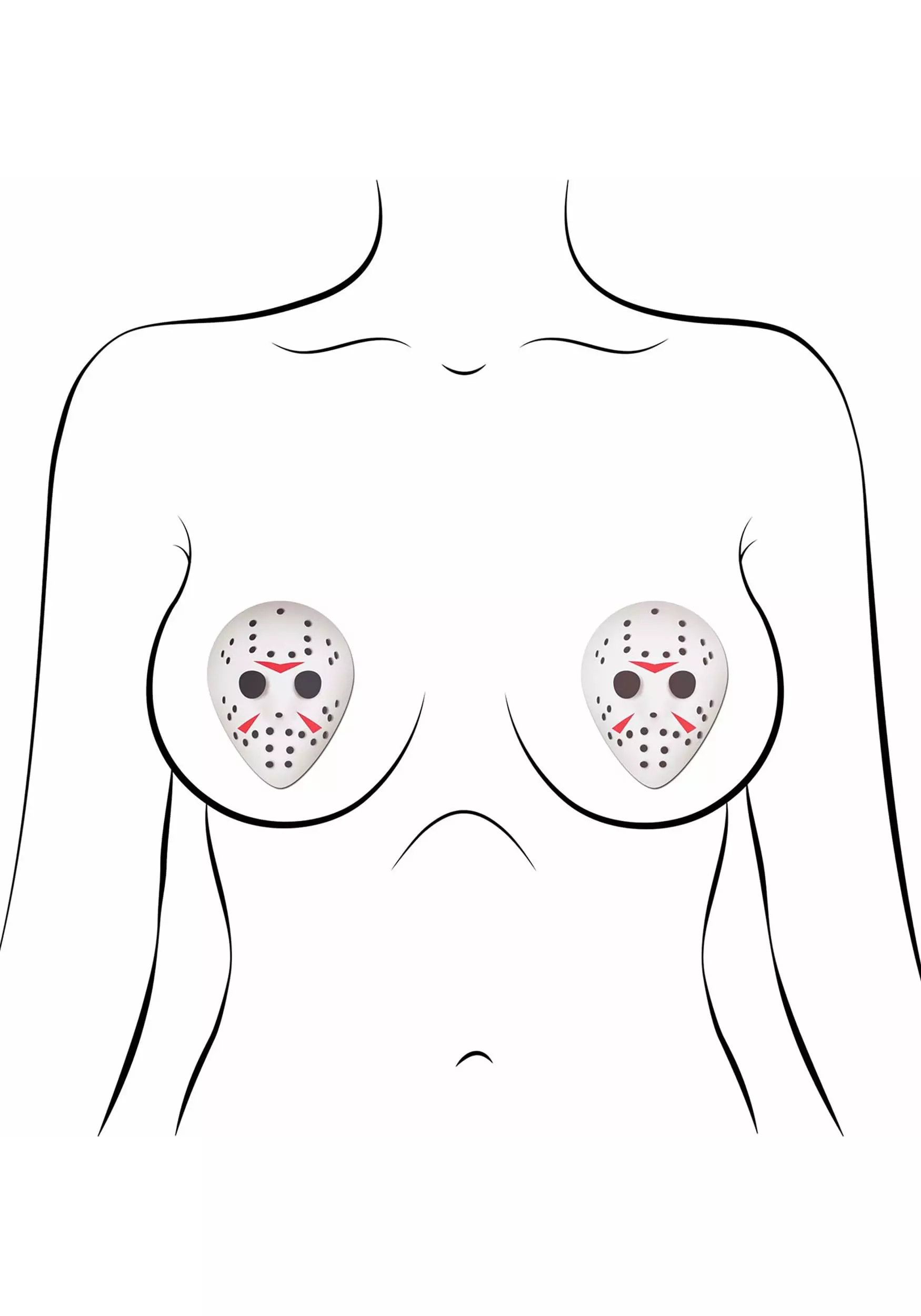 Pastease Hockey Slasher Horror Pasties For Adults 2 Pastease Hockey Slasher Horror Pasties For Adults - Image 2