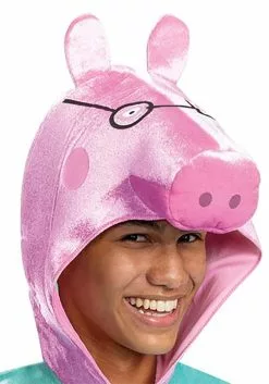 Disguise Peppa Pig Daddy Pig Deluxe Costume For Men -Scary Costumes store peppa pig daddy pig deluxe adult costume alt 2