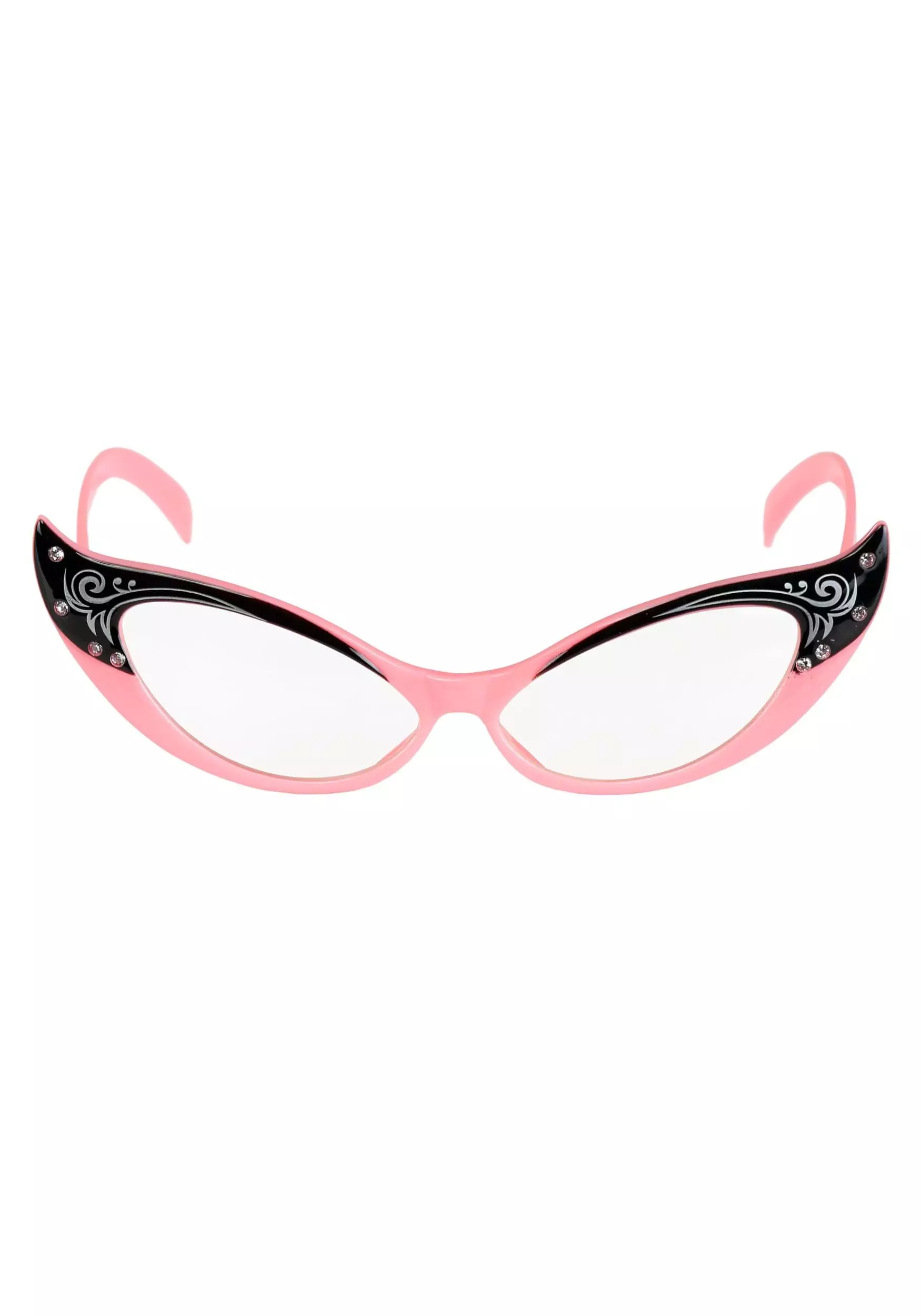 Elope Pink/Clear Vintage Cat Eyes Glasses 2 Elope Pink/Clear Vintage Cat Eyes Glasses - Image 2
