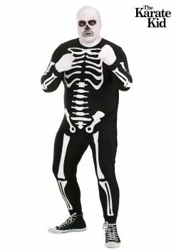 Fun Costumes Plus Size Authentic Karate Kid Skeleton Suit For Adults