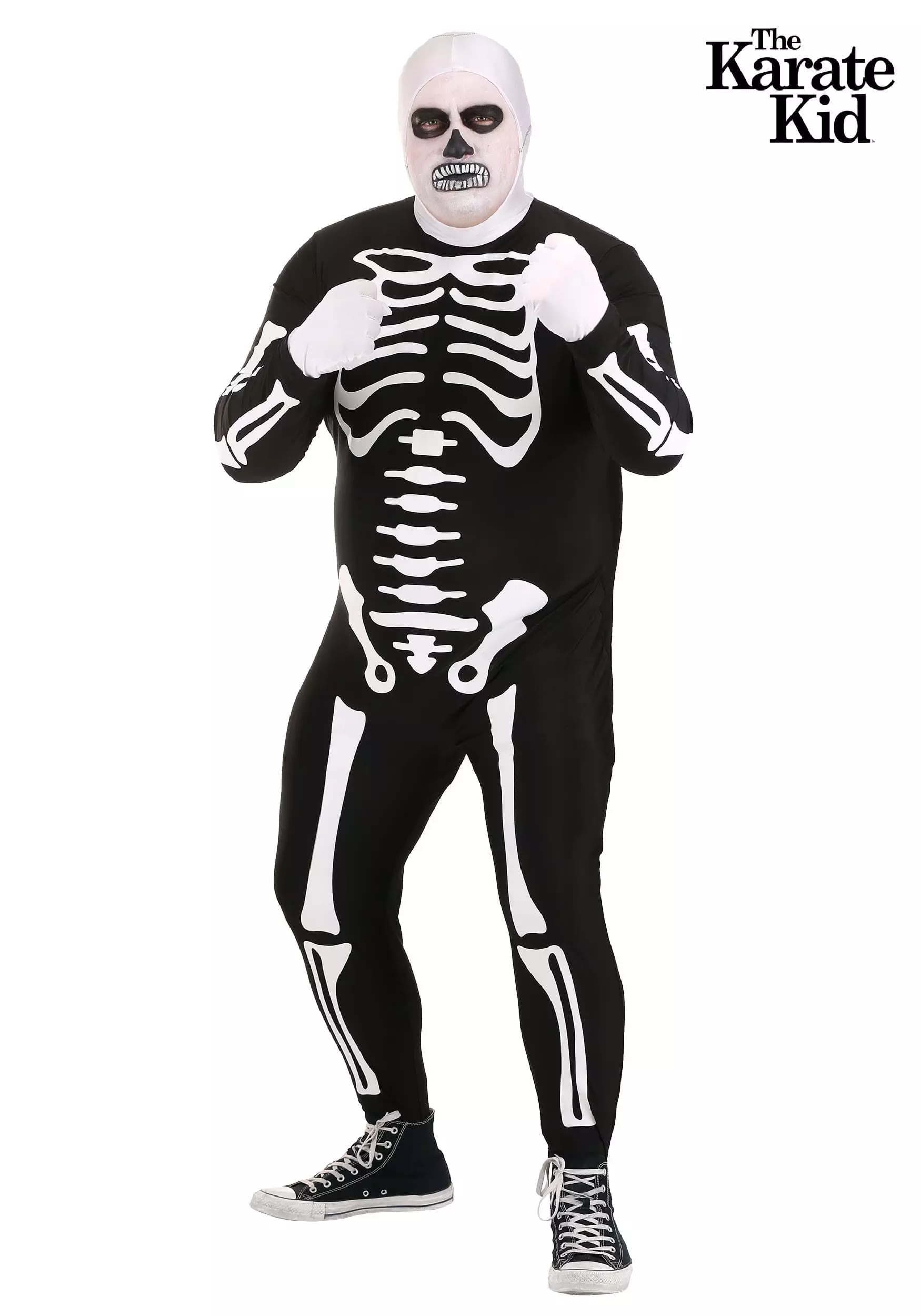 Fun Costumes Plus Size Authentic Karate Kid Skeleton Suit For Adults 1 Fun Costumes Plus Size Authentic Karate Kid Skeleton Suit For Adults