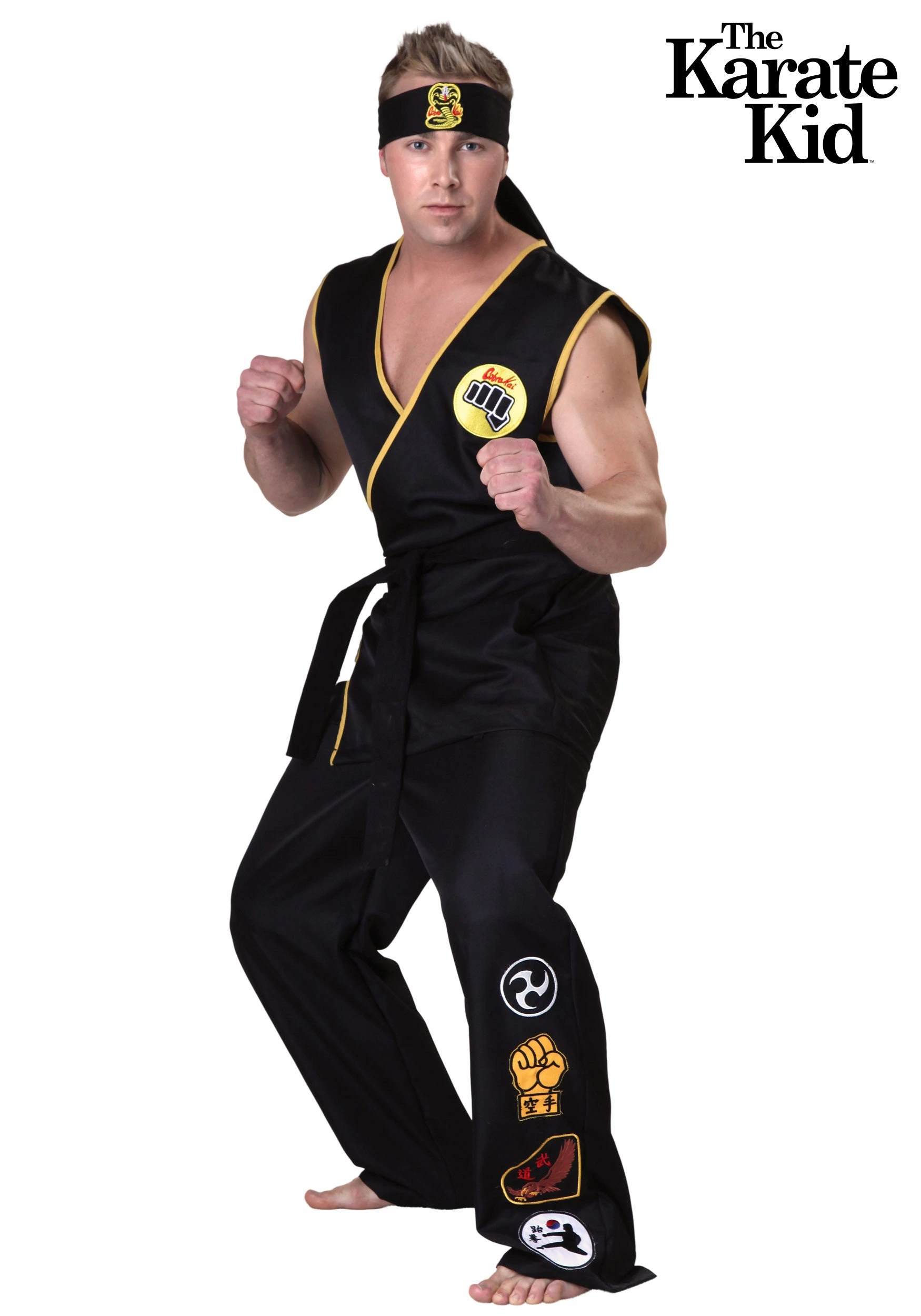Fun Costumes Plus Size Adult Cobra Kai Costume 1 Fun Costumes Plus Size Adult Cobra Kai Costume