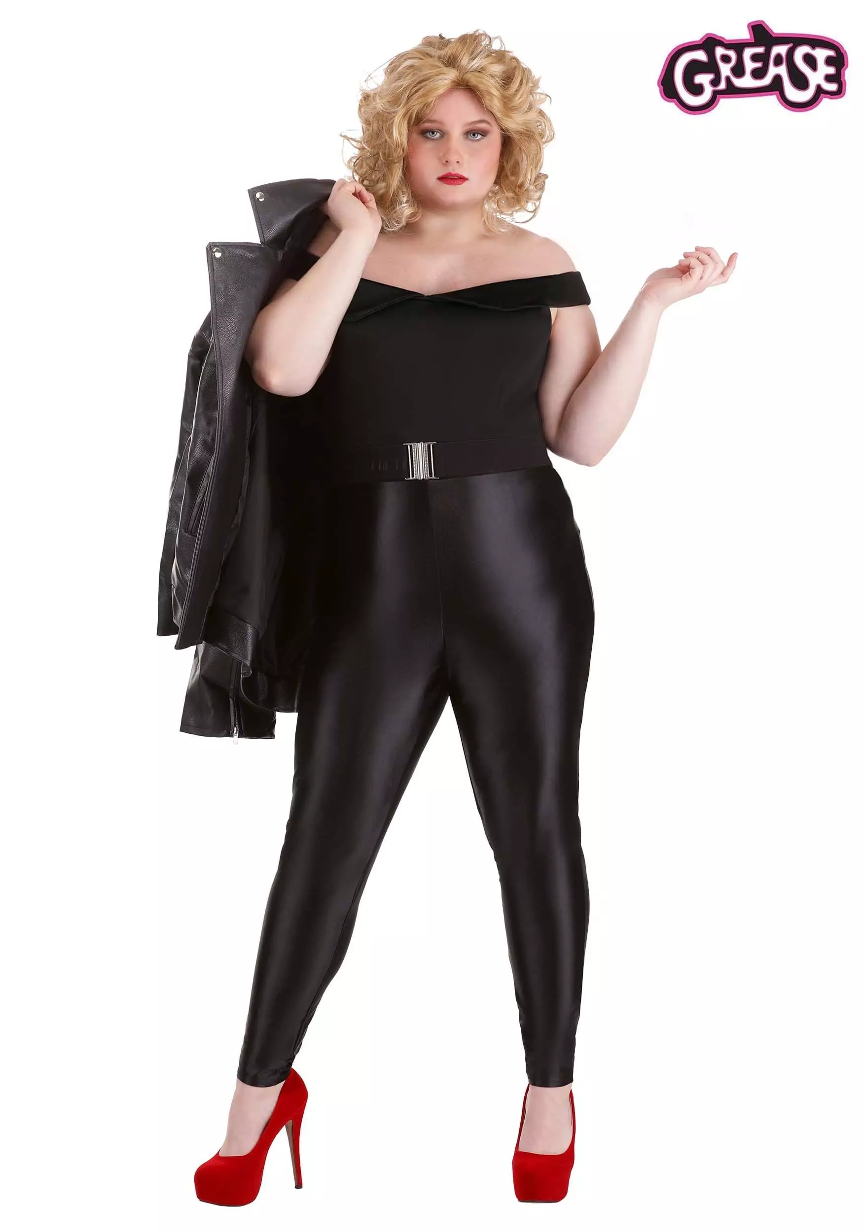 Fun Costumes Plus Size Women's Deluxe Grease Bad Sandy Costume 1 Fun Costumes Plus Size Women's Deluxe Grease Bad Sandy Costume
