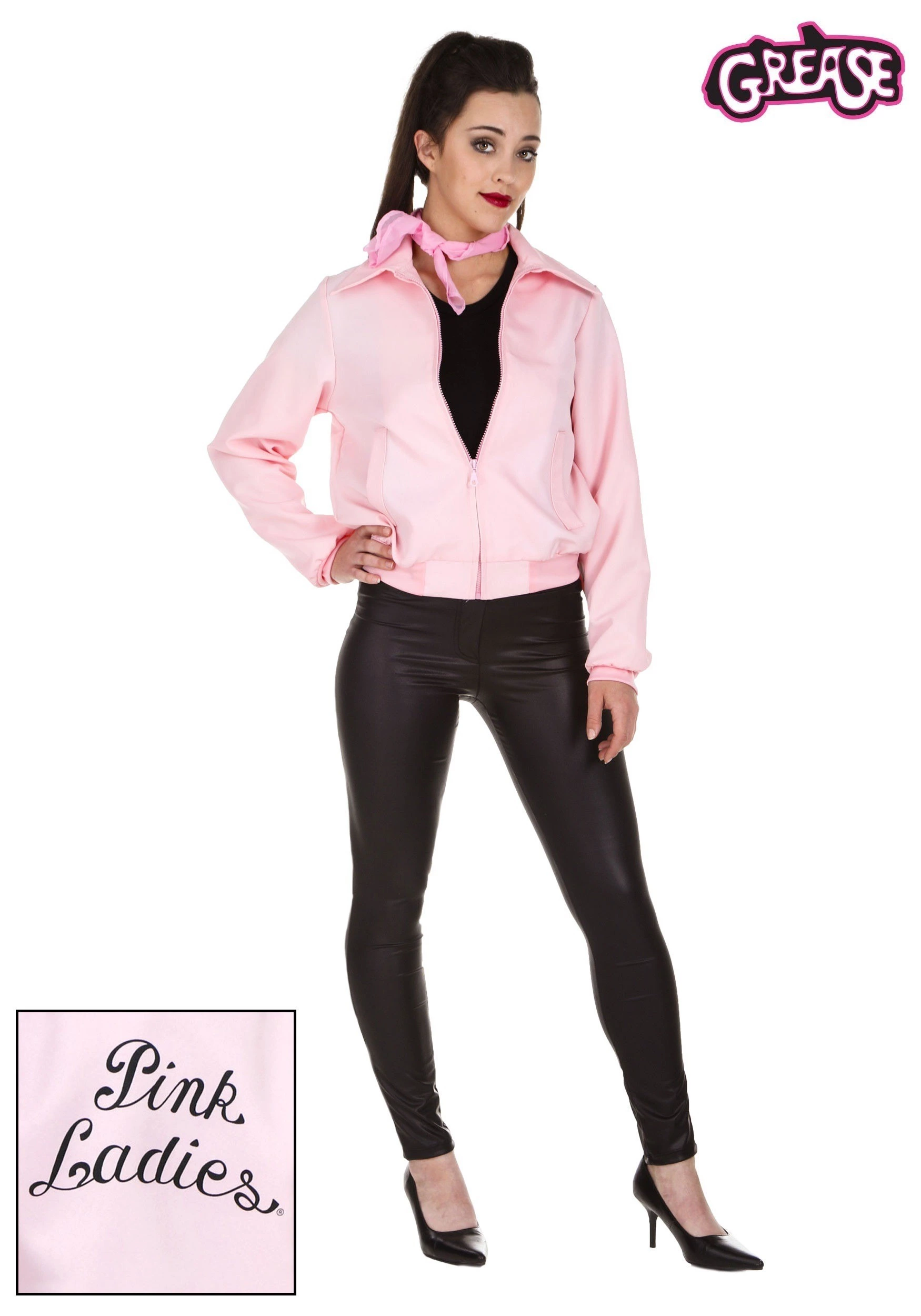 Fun Costumes Plus Size Deluxe Pink Ladies Jacket Costume 1 Fun Costumes Plus Size Deluxe Pink Ladies Jacket Costume