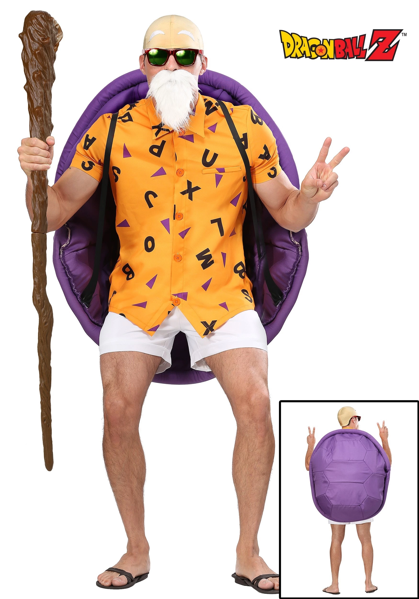 Fun Costumes Men's Plus Size Dragon Ball Z Master Roshi Costume 1 Fun Costumes Men's Plus Size Dragon Ball Z Master Roshi Costume